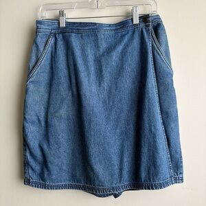 Classic Elements Vintage Denim Skort Size 12 100% Cotton